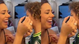 Filha de Neymar usa camisa do Palmeiras e Bruna Biancardi explica